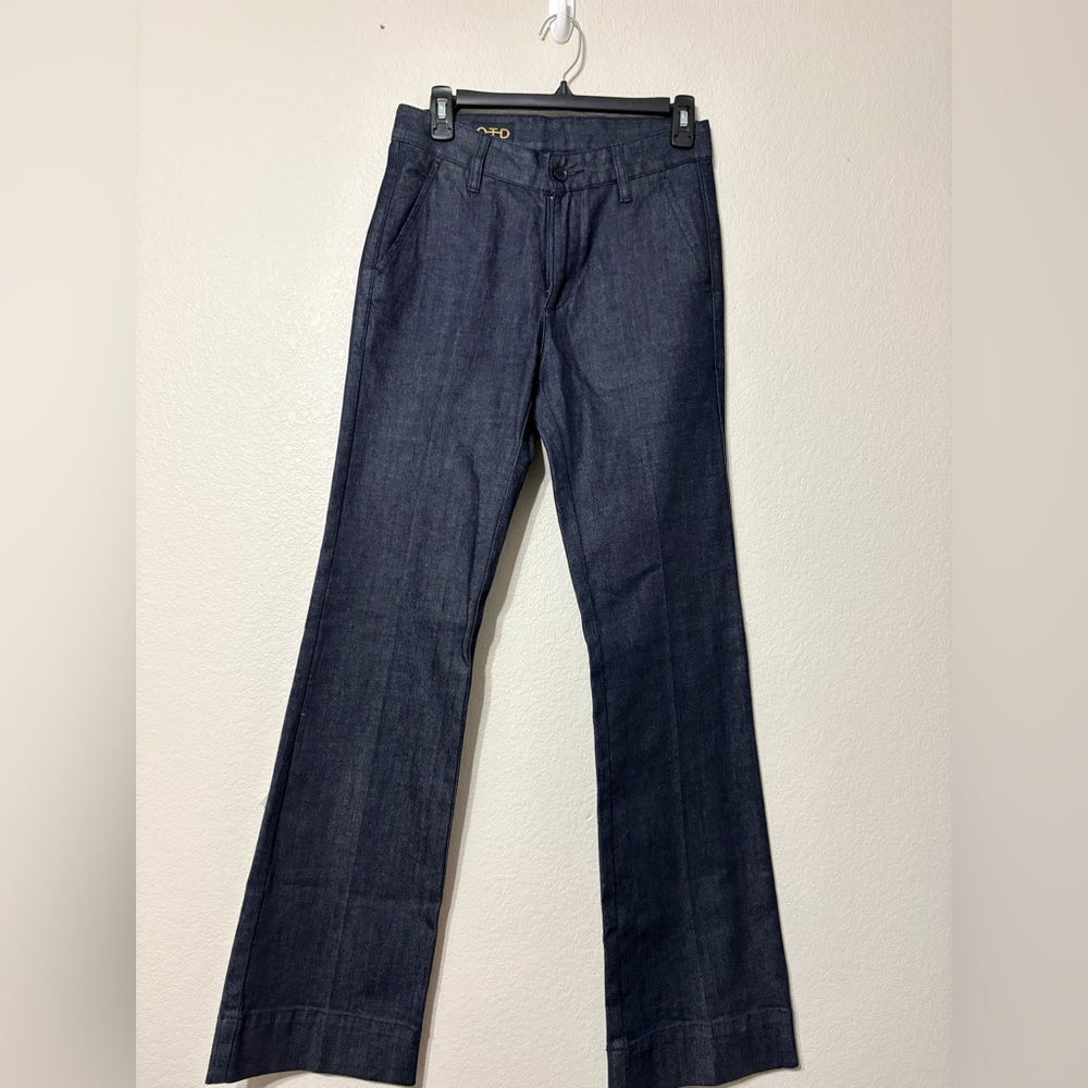 OTD On This Day by John Varvatos Dark Blue Denim Flare Jeans NWOT 24